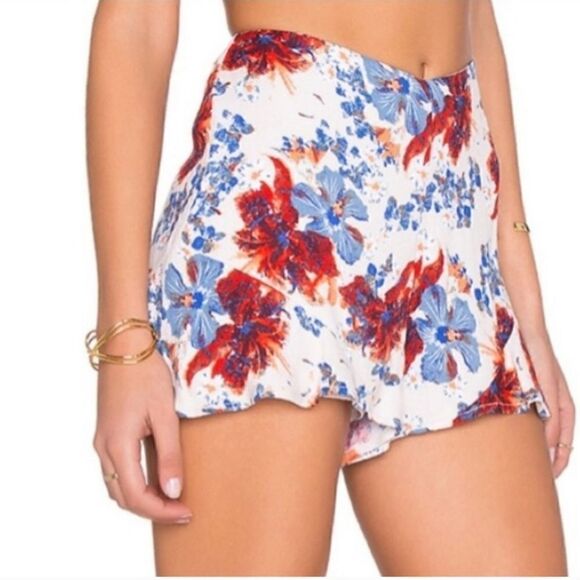Free People Pants - FREE PEOPLE Boho Floral Print Shorts Multicolor Black, Blue, Pink Size 0